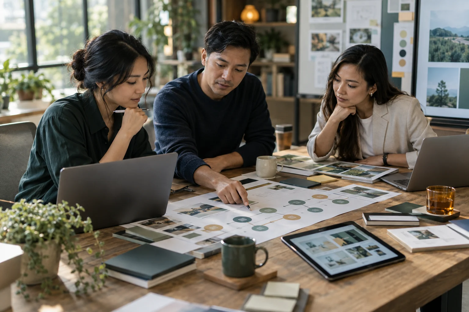 Learning designers shaping a practical learning journey